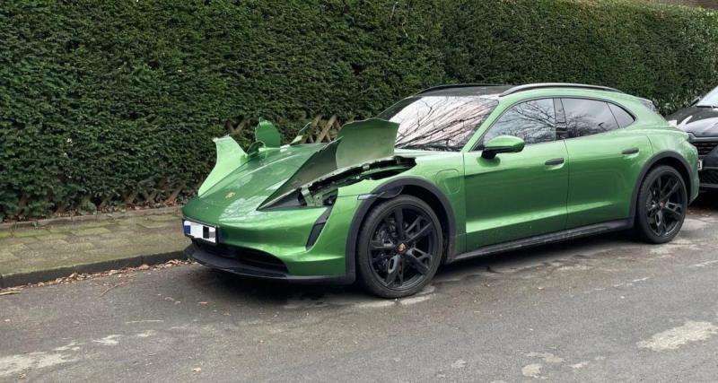  - Pour repartir avec les phares de cette Porsche Taycan, les voleurs n'ont pas fait dans la dentelle