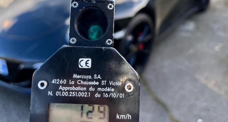  - Tout juste sorti de sa période probatoire, le jeune homme se fait prendre à 129 km/h au lieu de 50 !
