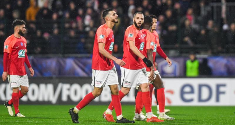  - Rouen : la joie dans le vestiaire après la victoire contre le Red Star 