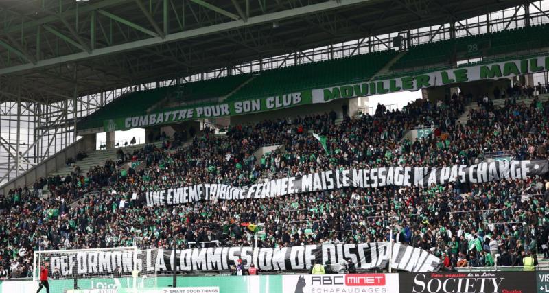  - ASSE : la banderole du Kop Sud, qui appelle à "réformer la commission de discipline"