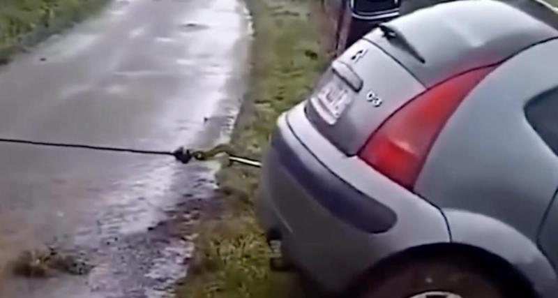  - VIDEO - Le sauvetage de cette Citroën C3 ne se passe pas (mais alors vraiment pas du tout) comme prévu