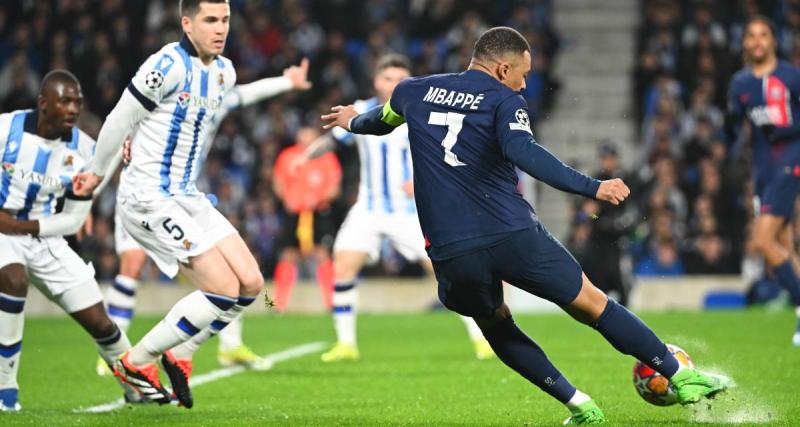  - Real Sociedad - PSG : l’ouverture du score de Kylian Mbappé… qui déchire les filets