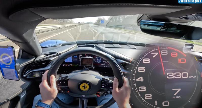  - VIDEO - À plus de 330 km/h sur l'autoroute, cette Ferrari SF90 Stradale de 1000 chevaux tient son rang !