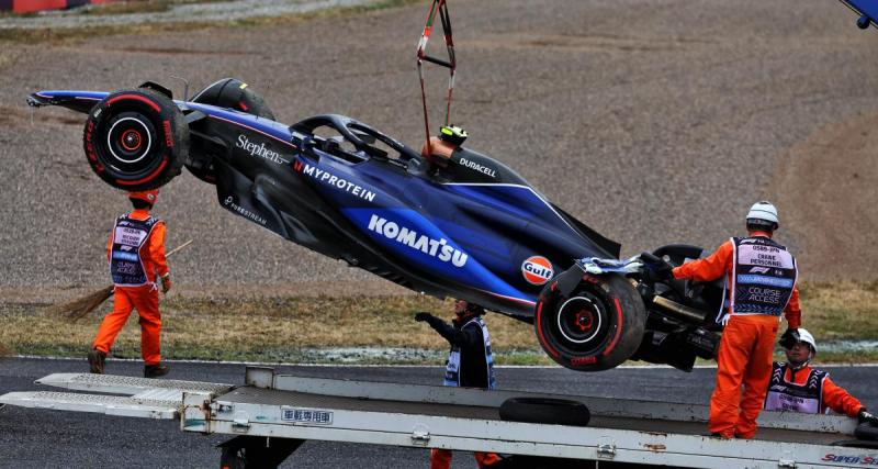 - GP du Japon : le crash impressionnant de Logan Sargeant à plus de 200 km/h (vidéo)