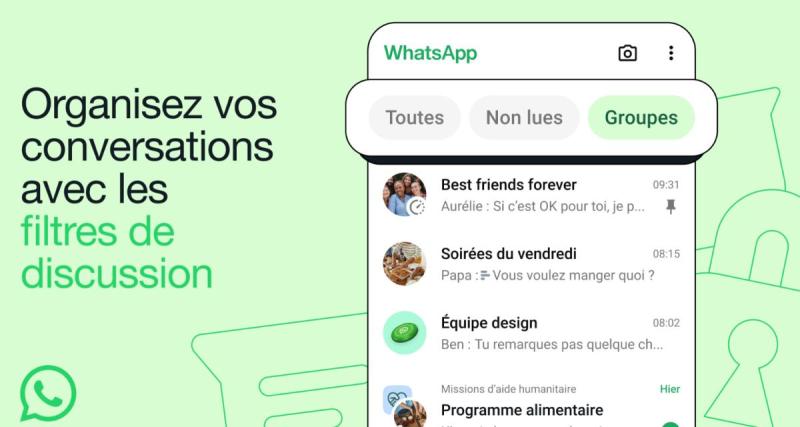  - WhatsApp va vous permettre de trier vos discussion très prochainement 