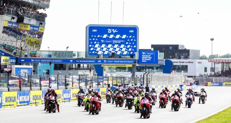  - Vidéo - Pecco Bagnaia prend la tête à Jorge Martin, le départ du GP de France de MotoGP