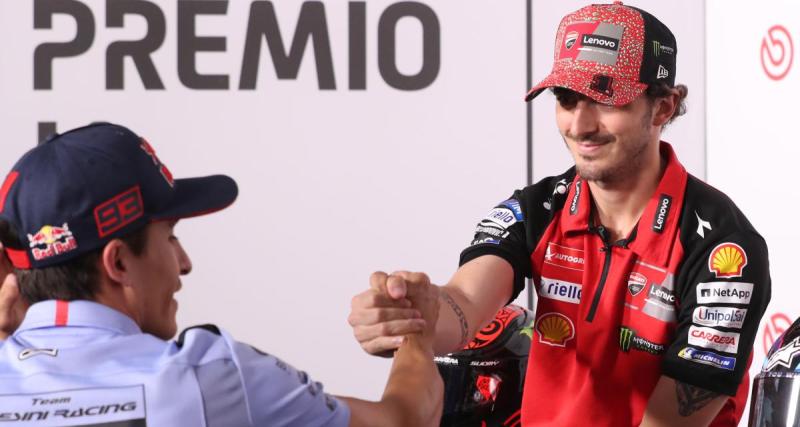  - Vidéo - Marc Marquez passe Jorge Martin, un duel avec Pecco Bagnaia pour la victoire ?