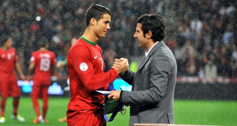  - Portugal : le tacle de Luis Figo à Cristiano Ronaldo
