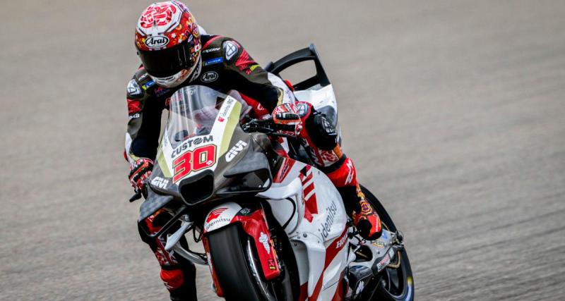  - Takaaki Nakagami en galère au guidon de la Honda, il explore toutes les possibilités