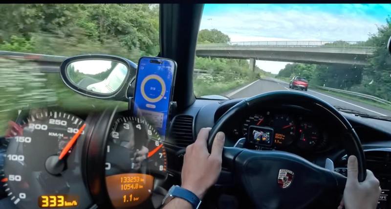  - VIDEO - À plus de 330 km/h, cette Porsche 996 Turbo modifiée s’envoie en enfer sur l’autobahn