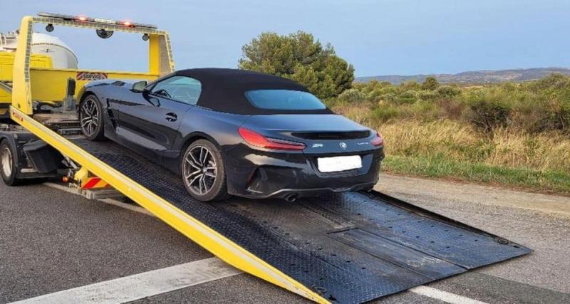  - Au volant de sa BMW Z4, cet automobiliste est stoppé par les gendarmes dans son élan