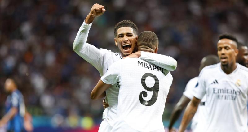  - Real Madrid : la joie de Bellingham après le doublé de Mbappé