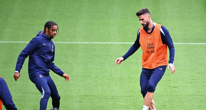  - Equipe de France : Giroud adoube Barcola, Deschamps a testé une attaque alléchante 