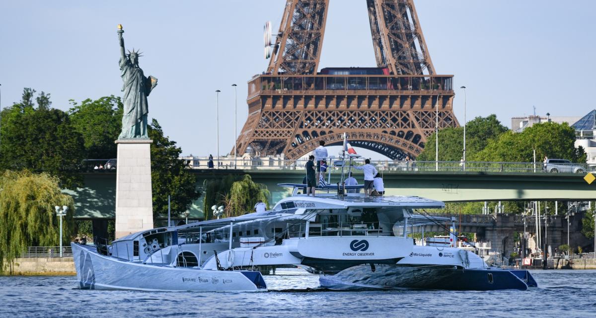 Energy Observer, le navire hydrogène, clôt son tour du monde à Paris