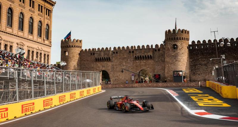  - Vidéo - Charles Leclerc à la faute à Bakou, sa Ferrari termine dans le mur !