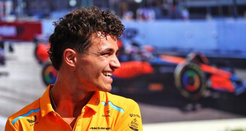  - Lando Norris conduit une McLaren en LEGO sur le circuit de Silverstone 