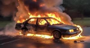 Une voiture sans permis et un arbre en feu, tout ça pour un mégot mal éteint !