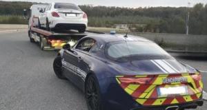 Une Mercedes interceptée à 230km/h