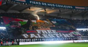 Le PSG "pas au courant" du tifo "Free Palestine" déployé par le CUP