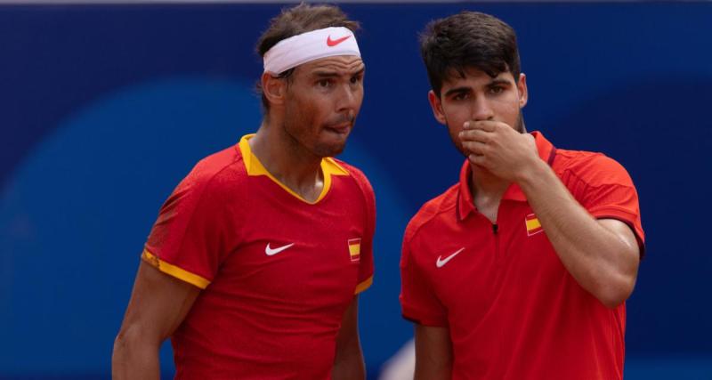  - VIDEO - Tennis : Nadal tape la balle avec Alcaraz avant le début de la Coupe Davis