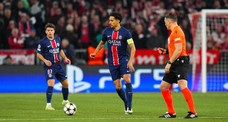  - Bayern - PSG : Marquinhos s'en prend à l'arbitre sur le but bavarois