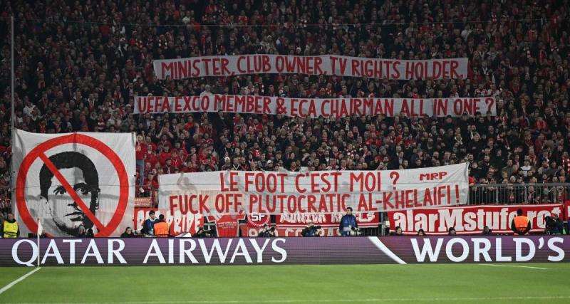  - PSG : Al-Khelaïfi visé par des banderoles insultantes à Munich