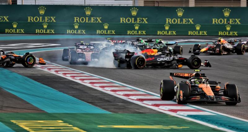  - VIDEO - Formule 1 : départ chaotique à Abu Dhabi après un accrochage entre Piastri et Verstappen