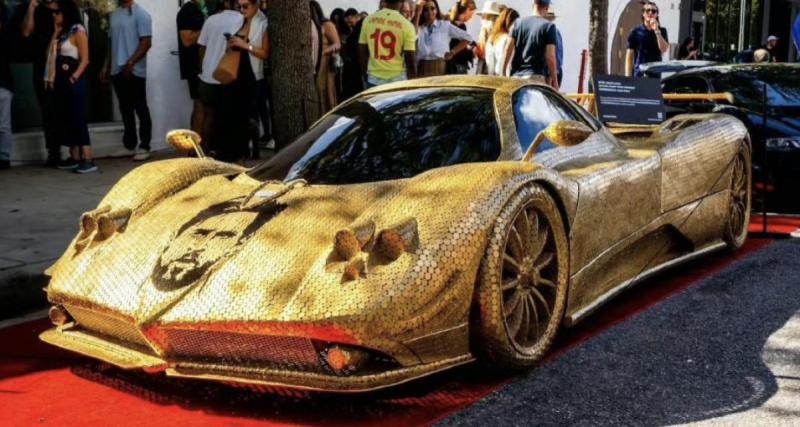  - Une Pagani fabriquée avec plus de 100 000 pièces de monnaie en hommage à un célèbre joueur de football (vidéo)