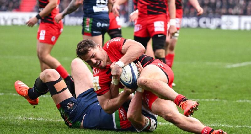  - Toulouse-Leicester : VIDEO - Antoine Dupont lance le match avec le premier essai du Stade Toulousain