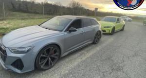 Flashés à plus de 200 km/h au volant d’une Audi RS6 et d’une BMW M3, ils se livrent à une course folle 