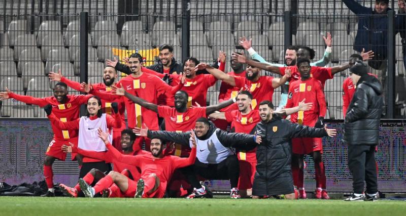  - Martigues : la joie dans le vestiaire après la victoire à Dunkerque