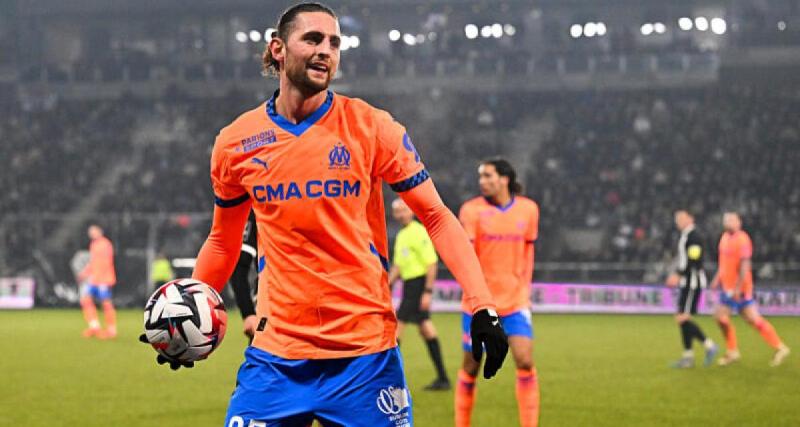  - OM : la joie d'Adrien Rabiot après la victoire contre Angers