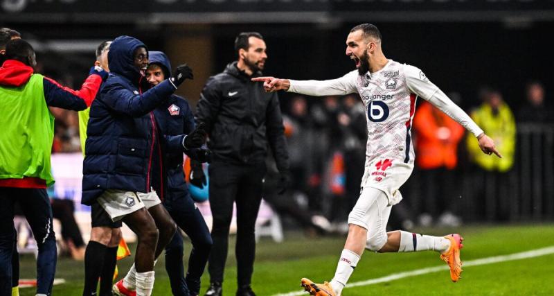  - LOSC : l’explosion de joie sur le banc après l’ouverture du score de Bentaleb pour son retour