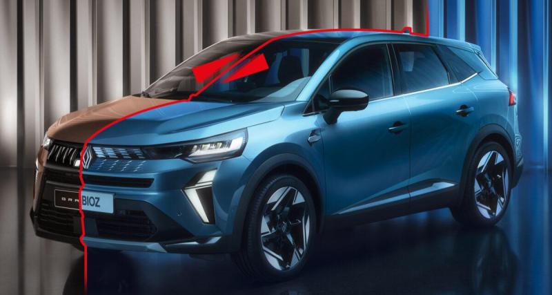  - Futur Mitsubishi Grandis : déplacez le curseur de gauche à droite pour découvrir ce qui le distinguera du Renault Symbioz