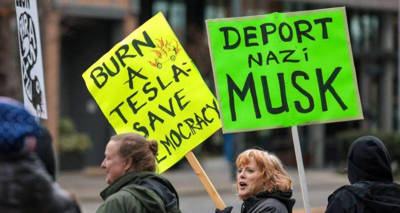  - Tesla : des manifestations anti Elon Musk fleurissent aux Etats-Unis