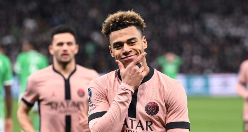  - PSG : le délicieux doublé de Désiré Doué contre Saint-Étienne en vidéo