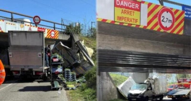  - En Alsace, un camion reste coincé sous un pont mais la situation... amuse les internautes