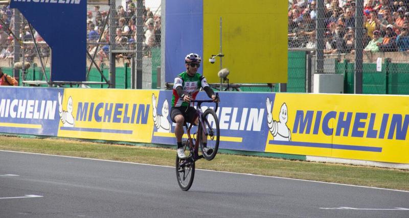  - Johann Zarco déjà sur le podium du MotoGP au Mans, lors d'une course spéciale