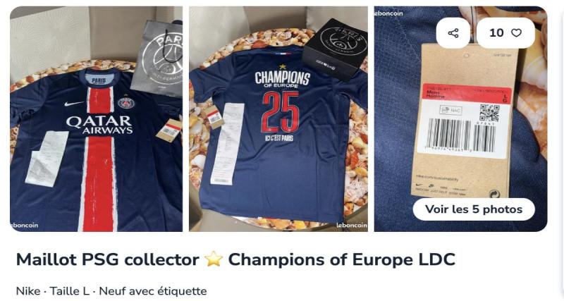  - PSG : les maillots champions d’Europe s’arrachent à prix d’or à la revente !