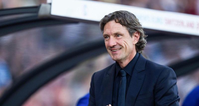  - Équipe de France (F) : la joie de Laurent Bonadei après la victoire contre l'Angleterre