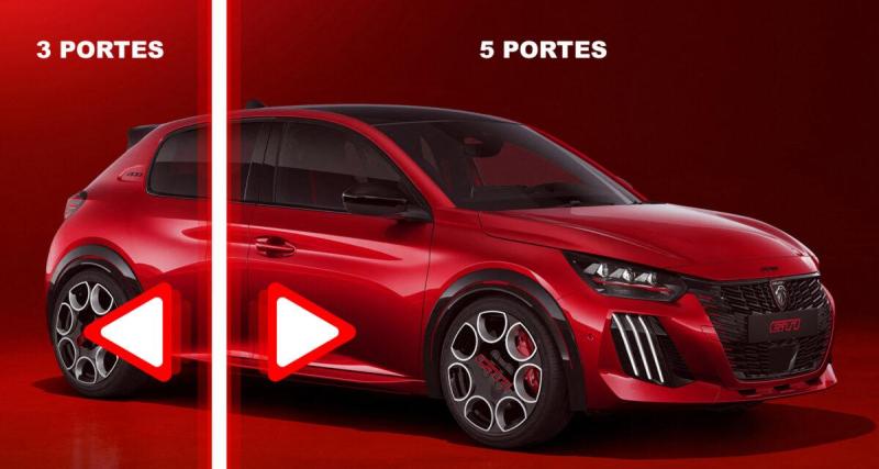  - Nouvelle Peugeot 208 GTI (2025) : transformez-la en 3 portes, comme à la grande époque, grâce à notre outil virtuel