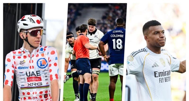  - Le coup très stratégique de Pogacar sur le Tour, forfait d'importance pour les All Blacks face aux Bleus, ... Toutes les infos sports du jour !