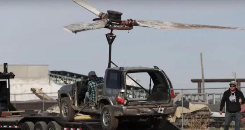  - Un conducteur tente de faire voler son SUV grâce à une hélice d’hélicoptère