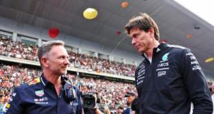 Mercedes : "Je suis vraiment dans la merde", la blague de Wolff au sujet de Christian Horner en vue du futur