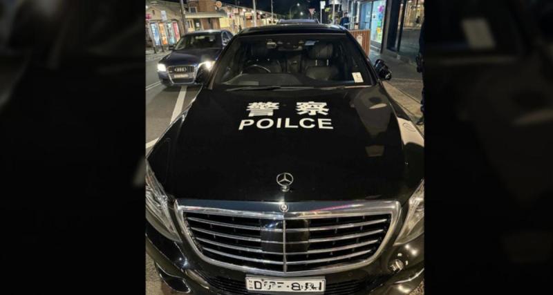  - Une Mercedes à l'inscription "police" sur le capot attire l'oeil... Et le mène au tribunal