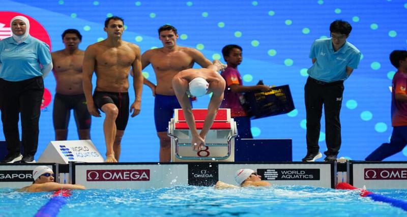  - Mondiaux de Natation : le relais français battu malgré une belle prestation de Marchand