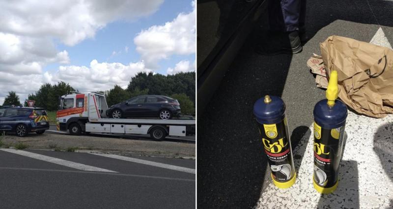  - Gaz hilarant, drogue, et conduite sans permis, cette conductrice a fait voir la totale aux gendarmes