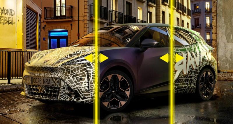  - Future Cupra Raval : décamouflez-la vous-même en faisant glisser votre curseur de gauche à droite