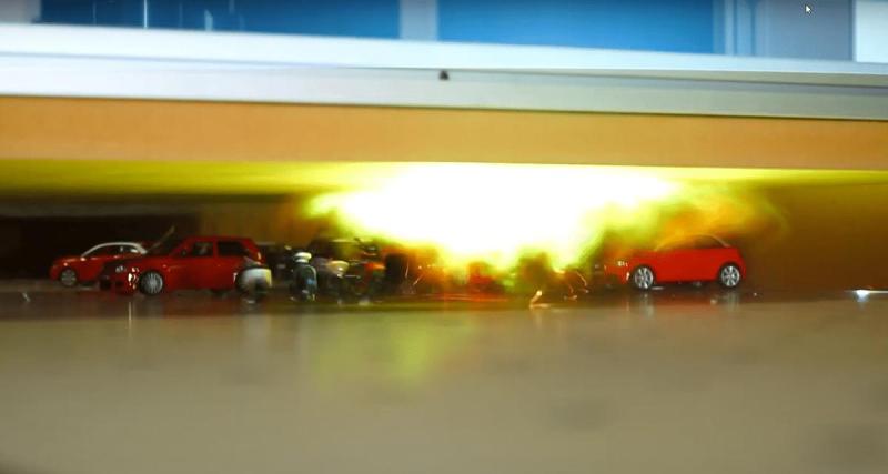  - Ces chercheurs reproduisent les explosions de voitures électriques en lieux clos