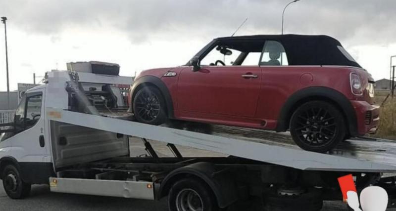  - Flashé à toute vitesse au volant d’une Mini Cooper, son joli bolide finit sur le dos de la fourrière